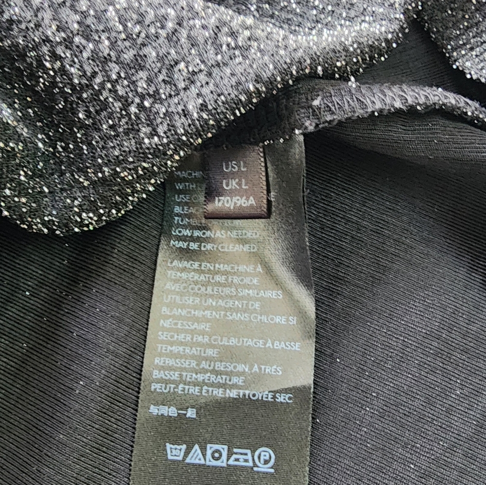 Urban Outfitters Kristi Sparkly Charcoal Gray Metallic Romper - Picture 3 of 6